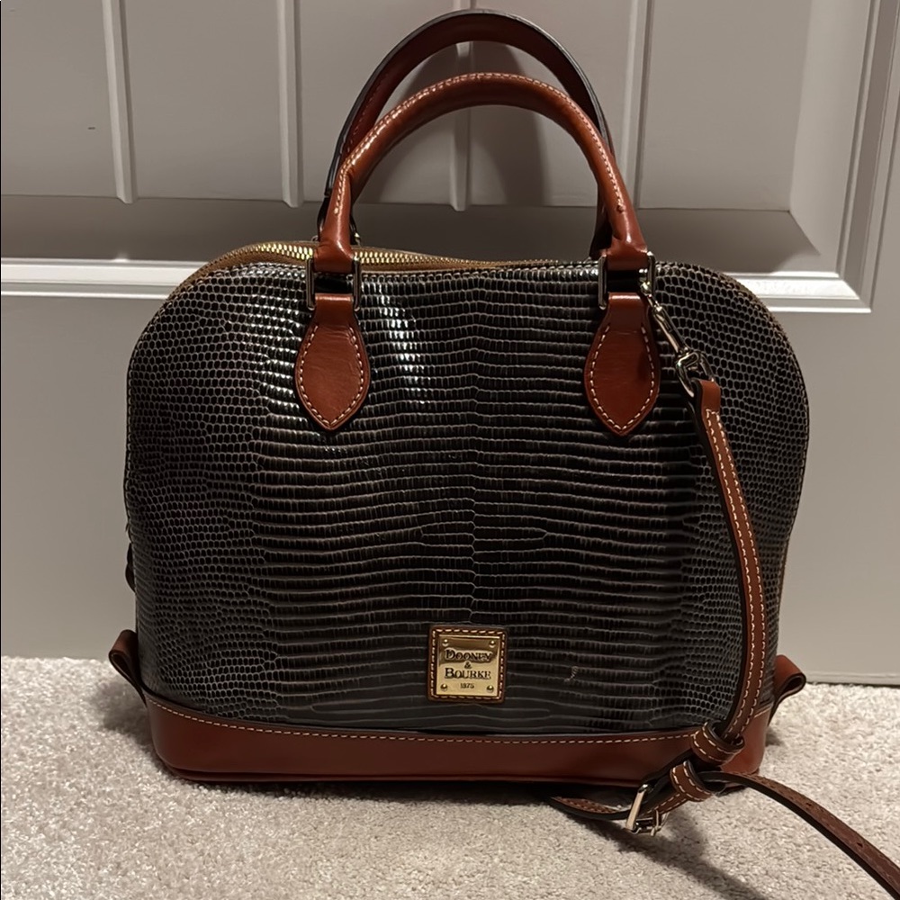 Dooney & Bourke Black and Brown Satchel